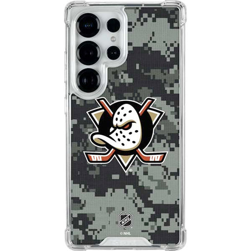 NHL Anaheim Ducks Camo Galaxy S25 Ultra Clear Case