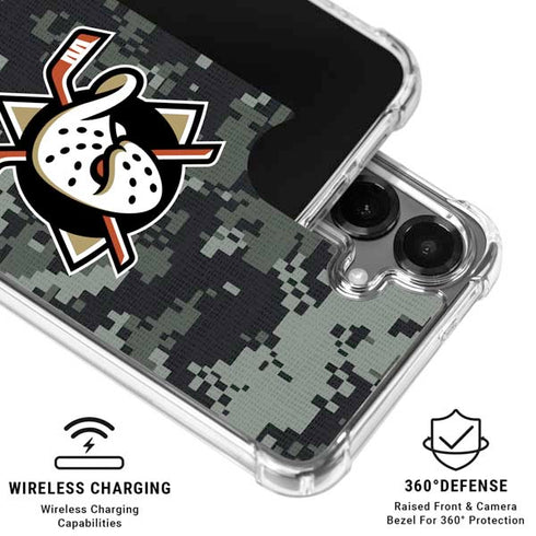 NHL Anaheim Ducks Camo Galaxy S26 Clear Case