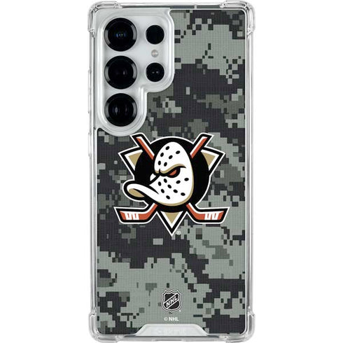 NHL Anaheim Ducks Camo Galaxy S26 Ultra Clear Case