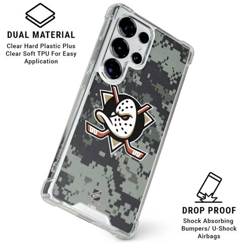 NHL Anaheim Ducks Camo Galaxy S26 Ultra Clear Case