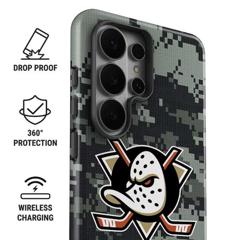 NHL Anaheim Ducks Camo Galaxy S26 Ultra Impact Case