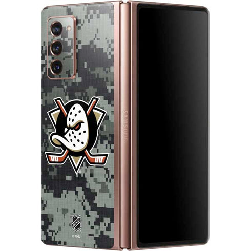NHL Anaheim Ducks Camo Galaxy Z Fold2 5G Skin