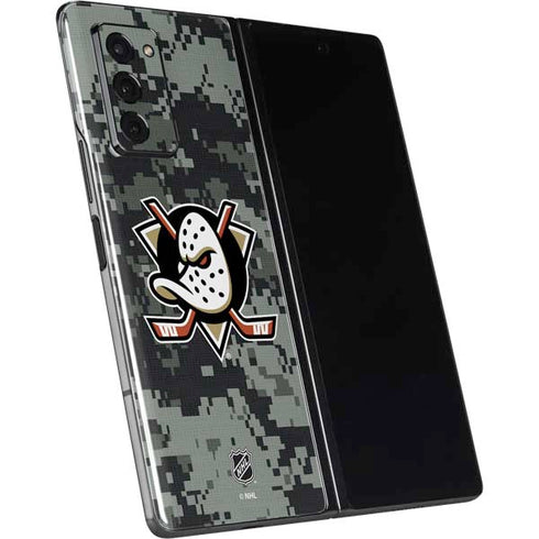 NHL Anaheim Ducks Camo Galaxy Z Fold2 5G Skin