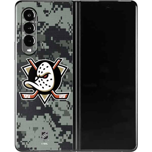 NHL Anaheim Ducks Camo Galaxy Z Fold3 5G Skin