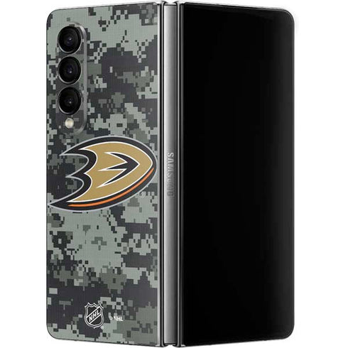 NHL Anaheim Ducks Camo Galaxy Z Fold4 5G Skin