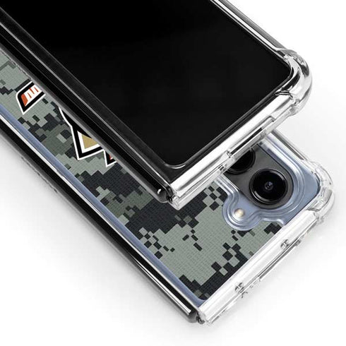 NHL Anaheim Ducks Camo Galaxy Z Fold5 5G Clear Case