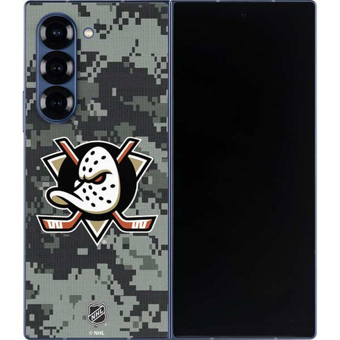 NHL Anaheim Ducks Camo Galaxy Z Fold6 Skin