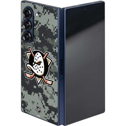 NHL Anaheim Ducks Camo Galaxy Z Fold6 Skin