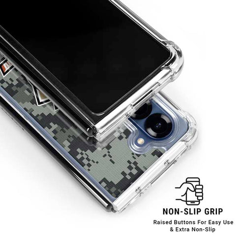 NHL Anaheim Ducks Camo Galaxy Z Fold7 Clear Case