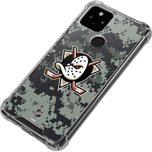 NHL Anaheim Ducks Camo Google Pixel 5 Clear Case
