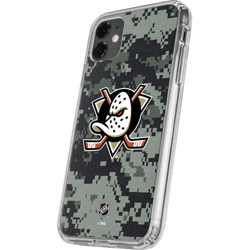 NHL Anaheim Ducks Camo iPhone 11 Clear Case