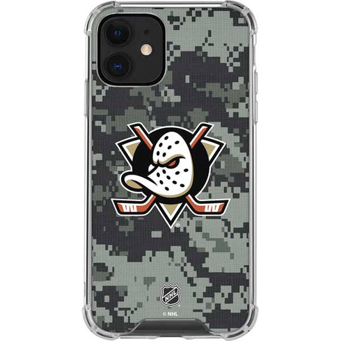 NHL Anaheim Ducks Camo iPhone 12 Clear Case