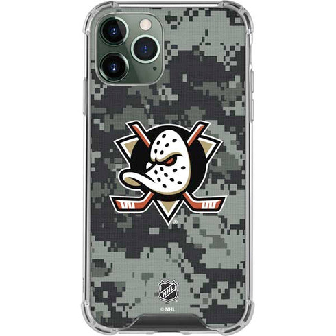 NHL Anaheim Ducks Camo iPhone 12 Pro Clear Case