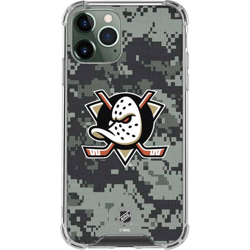 NHL Anaheim Ducks Camo iPhone 12 Pro Max Clear Case