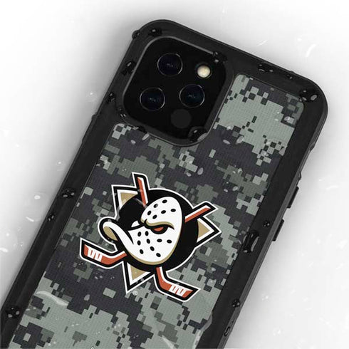 NHL Anaheim Ducks Camo iPhone 12 Pro Waterproof Case