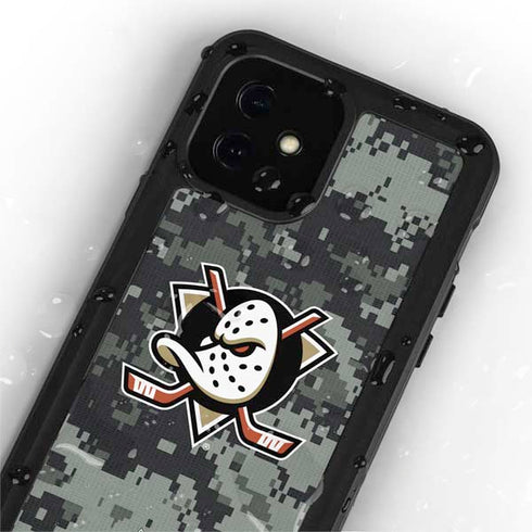 NHL Anaheim Ducks Camo iPhone 12 Waterproof Case