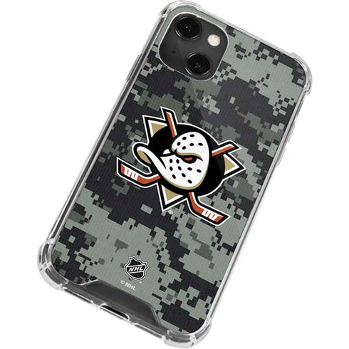 NHL Anaheim Ducks Camo iPhone 13 Mini Clear Case