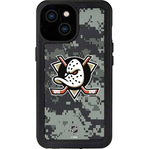 NHL Anaheim Ducks Camo iPhone 13 Mini Waterproof Case
