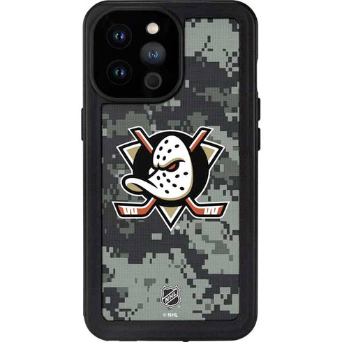 NHL Anaheim Ducks Camo iPhone 14 Pro Max Waterproof Case