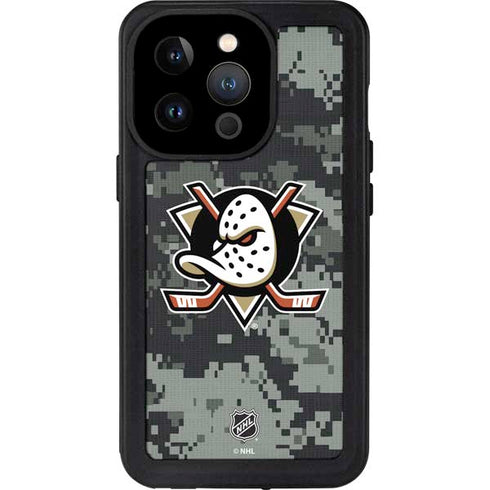 NHL Anaheim Ducks Camo iPhone 14 Pro Waterproof Case
