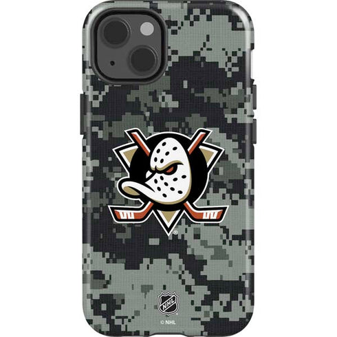 NHL Anaheim Ducks Camo iPhone 15 Plus Impact Case