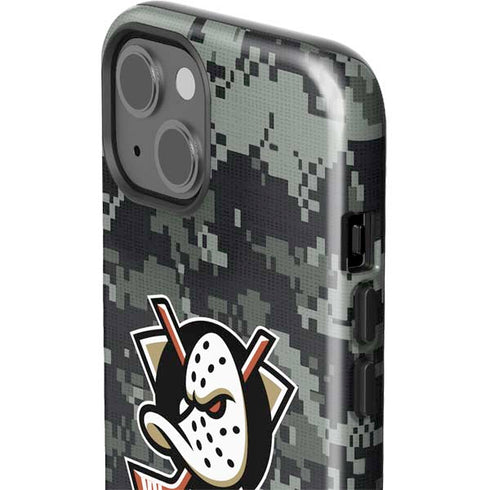 NHL Anaheim Ducks Camo iPhone 15 Plus Impact Case