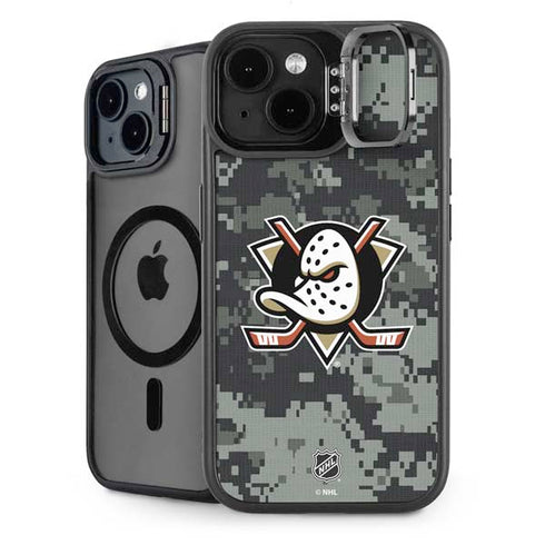 NHL Anaheim Ducks Camo iPhone 15 Plus Kickstand Case