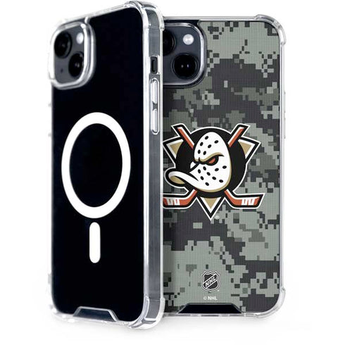 NHL Anaheim Ducks Camo iPhone 15 Plus MagSafe Case
