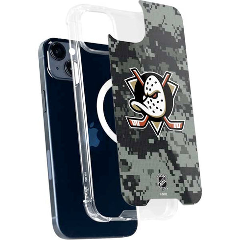 NHL Anaheim Ducks Camo iPhone 15 Plus MagSafe Case