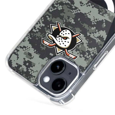NHL Anaheim Ducks Camo iPhone 15 Plus MagSafe Case