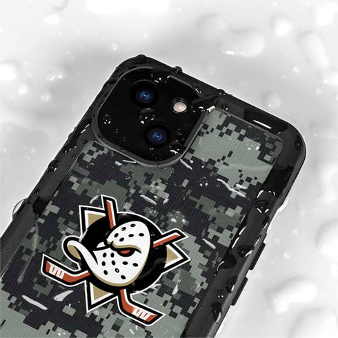 NHL Anaheim Ducks Camo iPhone 15 Plus Waterproof Case