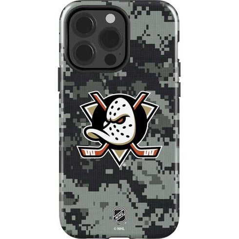 NHL Anaheim Ducks Camo iPhone 15 Pro Impact Case