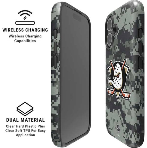 NHL Anaheim Ducks Camo iPhone 16 Magsafe Impact Case