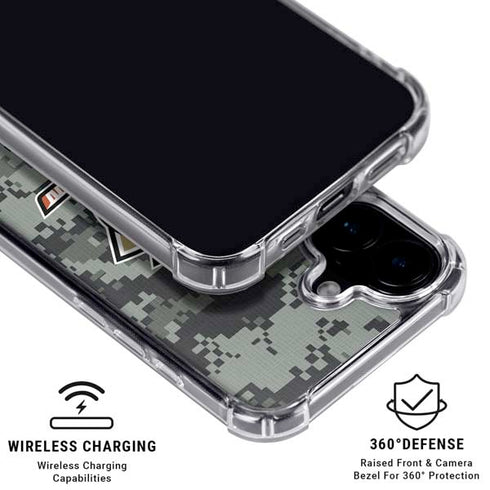 NHL Anaheim Ducks Camo iPhone 16 Plus Clear Case