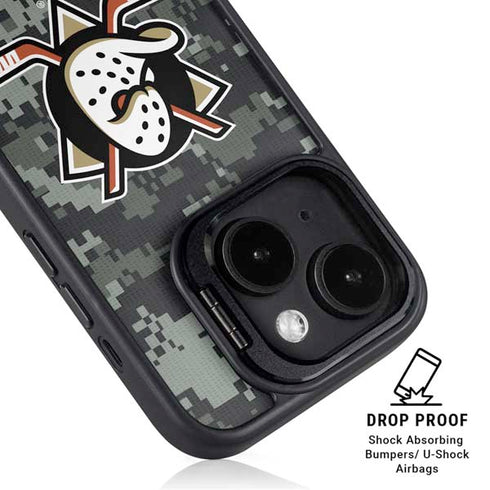 NHL Anaheim Ducks Camo iPhone 16 Plus Kickstand Case