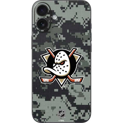 NHL Anaheim Ducks Camo iPhone 16 Plus Skin