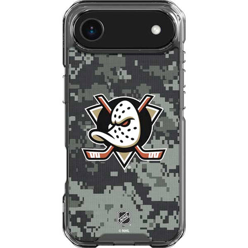 NHL Anaheim Ducks Camo iPhone 17 Air Clear Case