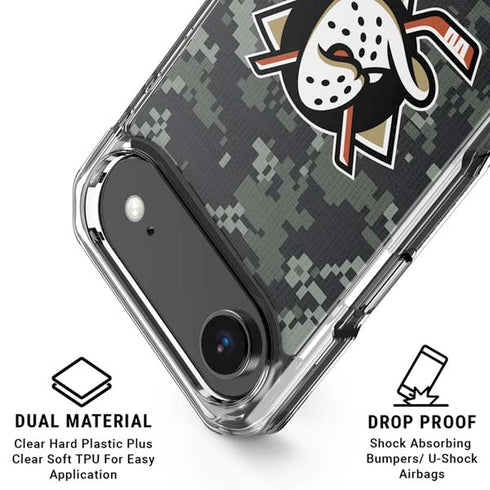 NHL Anaheim Ducks Camo iPhone 17 Air Clear Case