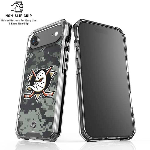 NHL Anaheim Ducks Camo iPhone 17 Air Clear Case