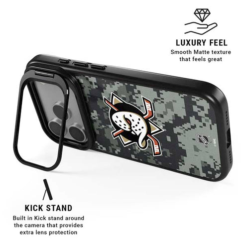 NHL Anaheim Ducks Camo iPhone 17 Pro Max Kickstand Case