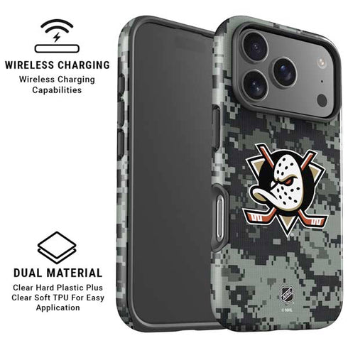 NHL Anaheim Ducks Camo iPhone 17 Pro Max Magsafe Impact Case