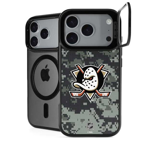 NHL Anaheim Ducks Camo iPhone 18 Pro Kickstand Case