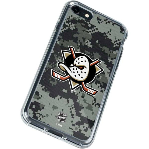 NHL Anaheim Ducks Camo iPhone SE (2nd & 3rd Gen) Clear Case
