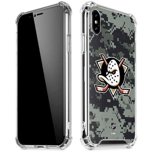 NHL Anaheim Ducks Camo iPhone X/XS Clear Case