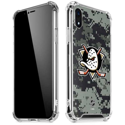 NHL Anaheim Ducks Camo iPhone XR Clear Case