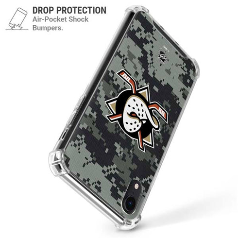 NHL Anaheim Ducks Camo iPhone XR Clear Case