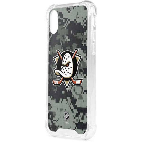 NHL Anaheim Ducks Camo iPhone XS Clear Case