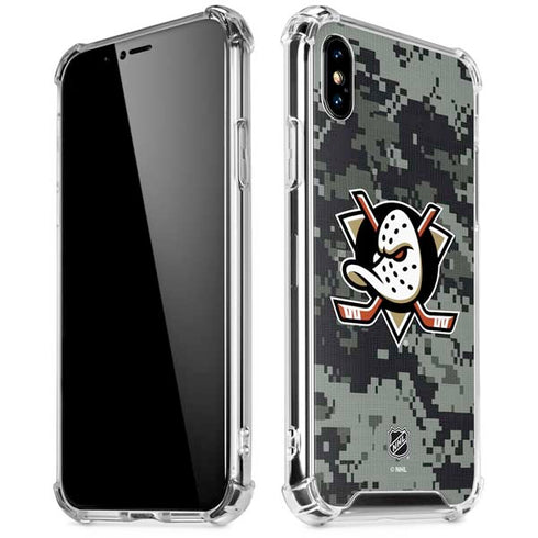 NHL Anaheim Ducks Camo iPhone XS Max Clear Case