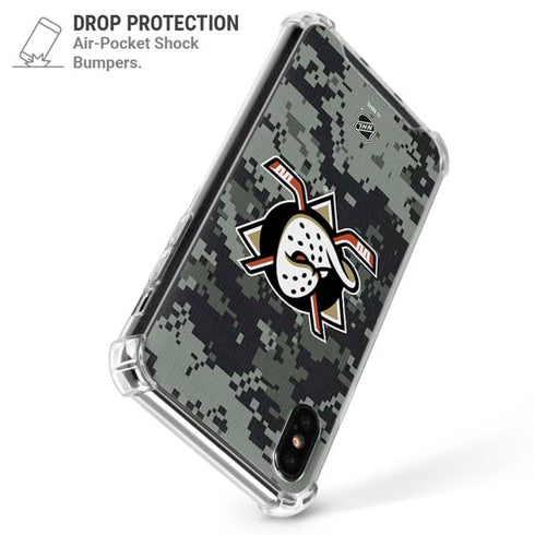 NHL Anaheim Ducks Camo iPhone XS Max Clear Case