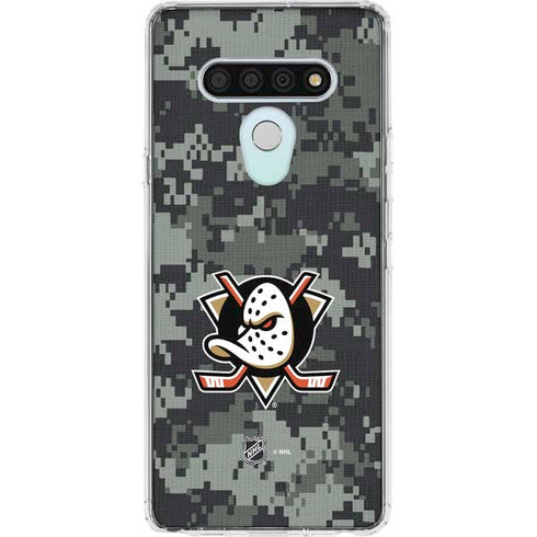 NHL Anaheim Ducks Camo LG Stylo 6 Clear Case